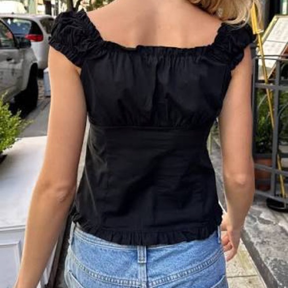 button down v-neck - Picture 2 of 4